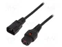 MicroConnect Cordon d'alimentation IEC Lock C13 vers C14 - 2m