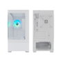 Coolbox Caisse PC Gaming GM200 Vision avec Panneaux en Verre Trempé, Compatible M-ATX, jusqu'à GPU 280 mm, USB-C 3.2, Blanc ou Noir