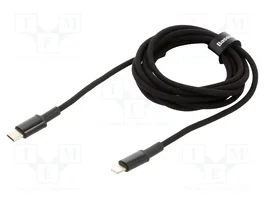 BASEUS Câble USB-C vers Apple Lightning 2m 20W Noir