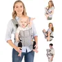 Dreambaby Oxford - Porte-bébé ergonomique 3-en-1 ajustable, pour nouveau-nés et enfants jusqu'à 15 kg, portage face intérieur, face extérieur ou sac à dos