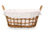 Kipit Cesto Ovalado avec anses naturel - Panier en tissu et fer 52x26x35 cm (Set de 12)