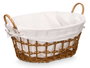 Kipit Cesto Ovalado avec anses naturel - Panier en tissu et fer 52x26x35 cm (Set de 12)