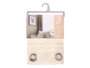 Giftdecor Rideau Beige Transparent 140 x 260 cm, Tissu Polyester-Lin, Marron (Set de 6)