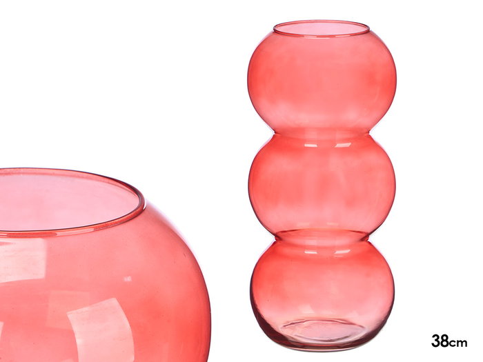 GIFTDECOR Vase en Cristal Triple Sphère 38cm Teja