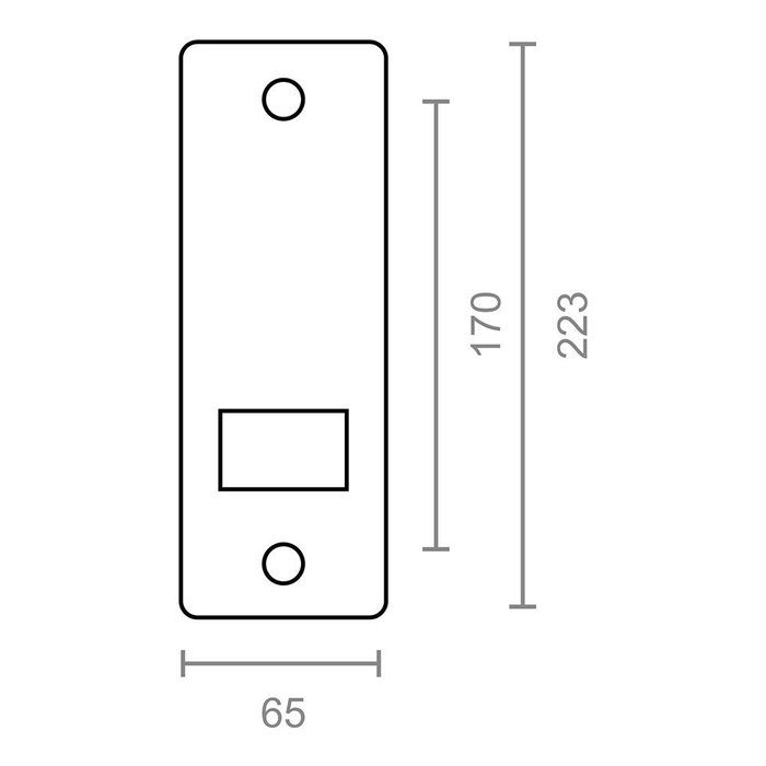 Edm Embellecedor pour recogedor PR06 blanc aluminium 65 x 223 x 6 mm Edm Embellecedor pour recogedor PR06 blanc aluminium 65 x 223 x 6 mm