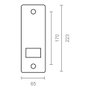 Edm Embellecedor pour recogedor PR06 blanc aluminium 65 x 223 x 6 mm