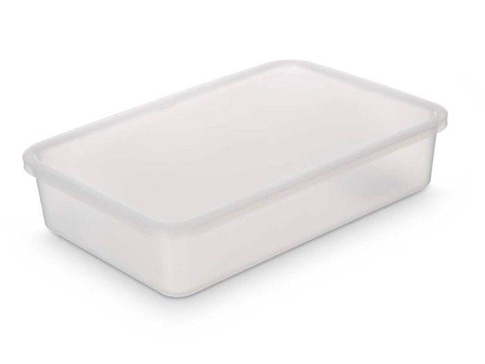 Leknes Boîte de conservation 24 x 16 x 5.1 cm Plastique PP Transparente (Set de 24)