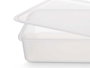 Leknes Boîte de conservation 24 x 16 x 5.1 cm Plastique PP Transparente (Set de 24)