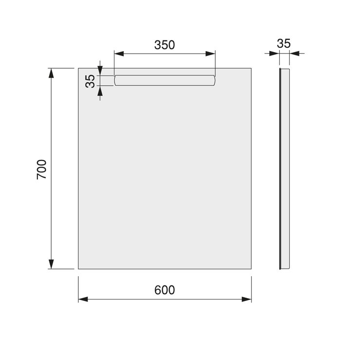Emuca Miroir de salle de bain Pegasus avec éclairage frontal LED 600 x 700 mm Emuca Miroir de salle de bain Pegasus avec éclairage frontal LED 600 x 700 mm