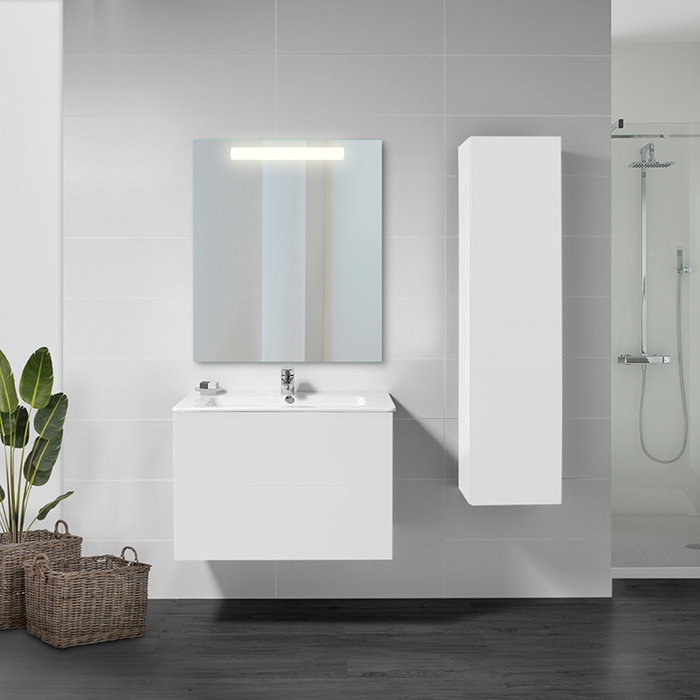 Emuca Miroir de salle de bain Pegasus avec éclairage frontal LED 600 x 700 mm Emuca Miroir de salle de bain Pegasus avec éclairage frontal LED 600 x 700 mm