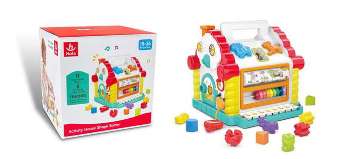 Hola Maison de blocs et d'activités avec lumières et sons