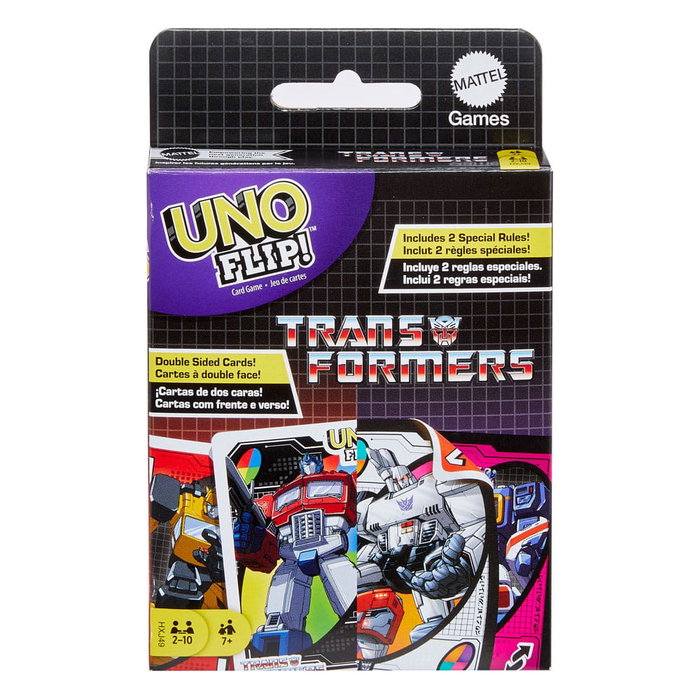 Mattel Transformers jeu de cartes UNO Flip! Mattel Transformers jeu de cartes UNO Flip!