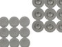 Berilo Tapis de Bain Antidérapant Motif Brique Gris 54x54 cm PVC (Set de 6)