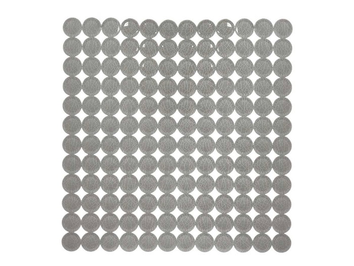 Berilo Tapis de Bain Antidérapant Motif Brique Gris 54x54 cm PVC (Set de 6)