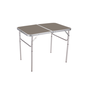 Marbueno 10031 Table Pliante Aluminium 90x60x70 cm Blanc Gris Bois Camping et Plage