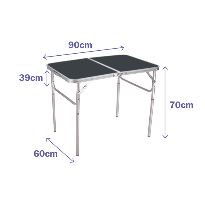 Marbueno 10031 Table Pliante Aluminium 90x60x70 cm Blanc Gris Bois Camping et Plage Marbueno 10031 Table Pliante Aluminium 90x60x70 cm Blanc Gris Bois Camping et Plage
