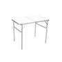 Marbueno 10031 Table Pliante Aluminium 90x60x70 cm Blanc Gris Bois Camping et Plage