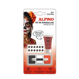 ALPINO Set de Maquillage de Catrina DL000695 - Maquillage de Fête et Caractérisation avec Faux Sang pour Enfants 3 ans+ (Espagnol)