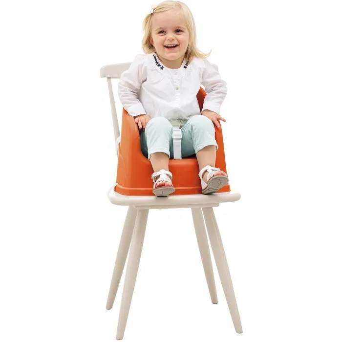 Thermobaby Rehausseur TUDI pour Enfant de 6 à 36 mois (jusqu'à 15 kg) - Ultra Léger et Transportable - Coussin inclinable - Couleur Terracotta