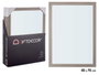 Giftdecor Miroir Gris 55.5 x 75.5 cm en Verre et Plastique avec Crochets (Set de 8)