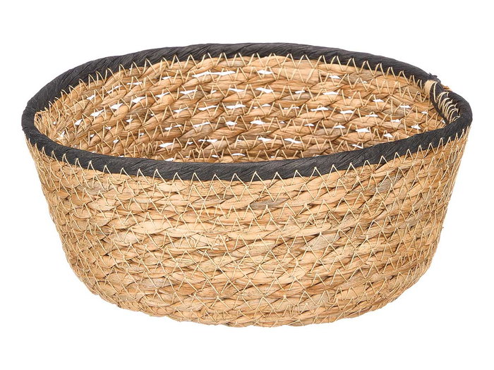 GIFTDECOR Cesto redondo 20cm Negro-Natural GIFTDECOR Cesto redondo 20cm Negro-Natural