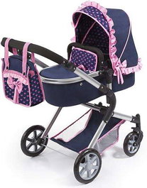 Reig Poussette poupée Combi bleu marine 82 x 38,5 x 79 cm