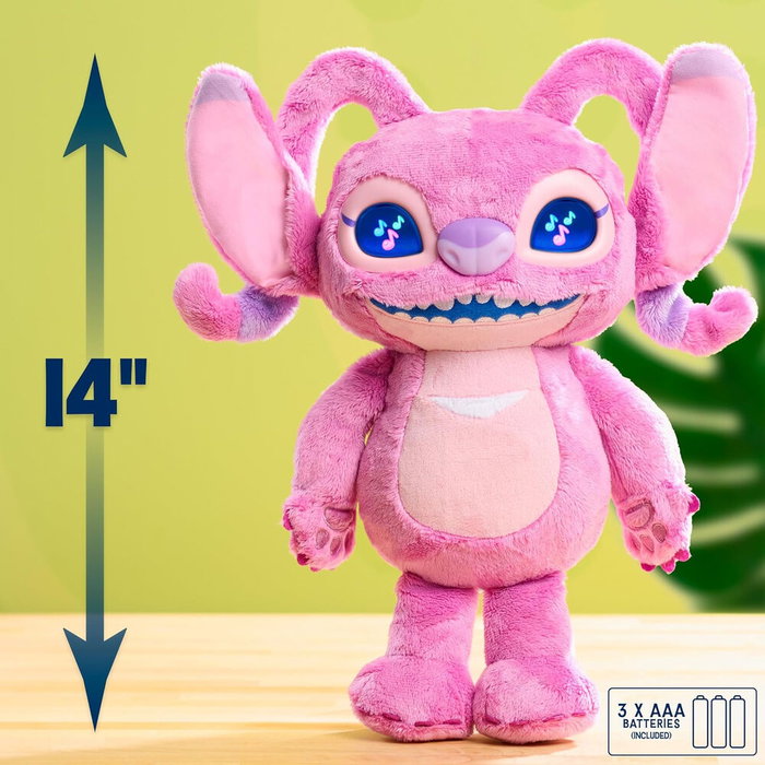 Just Play Peluche Disney Lilo & Stitch Angel Many Moods 34cm Yeux LCD 50+ Sons Multilingue Just Play Peluche Disney Lilo & Stitch Angel Many Moods 34cm Yeux LCD 50+ Sons Multilingue