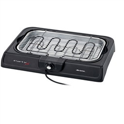 Ariete 723 Barbacoa Électrique Portable avec Mécanisme d'Ajustement 2 Positions, Bandeau de Goutte et Unité de Chauffage Amovible - Facile à Nettoyer et à Ranger