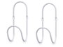 GIFTDECOR Set de 2 cintres à anneaux blanc (Lot de 6)