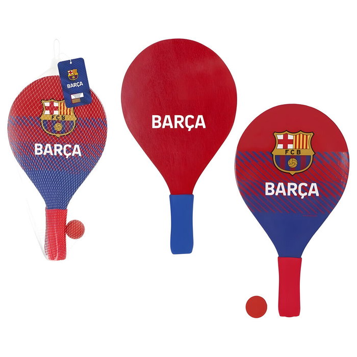 F.C. Barcelona Raquettes de Plage en Bois F.C. Barcelona Raquettes de Plage en Bois