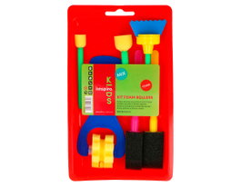 Innspiro Kit de peinture pour enfants avec rouleaux, pinceaux et formes en mousse