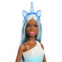 Mattel - Poupée Barbie Licorne avec Cheveux de Fantaisie, Corselet à Dégradés, Jupe Imprimée et Accessoires - Référence Hrr14 - Pour Enfants de 3 Ans et Plus