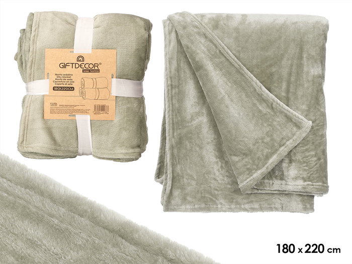Giftdecor Manta Sedalina Verte 180x220 cm 100% Polyester (Set de 6) Giftdecor Manta Sedalina Verte 180x220 cm 100% Polyester (Set de 6)