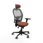 Piqueras y Crespo Chaise de Bureau avec Appui-tête Jorquera 3D036G2 Marron Gris