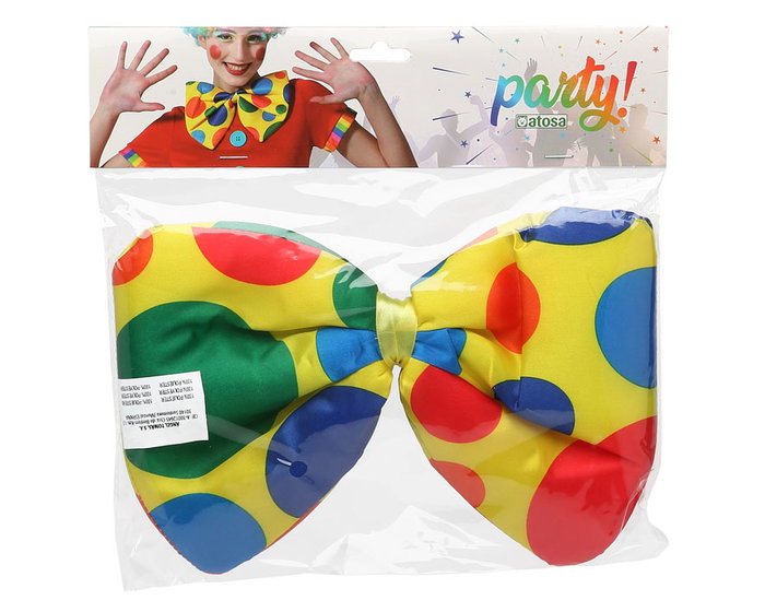 Pajarita de Clown Multicolore pour Déguisement Amusant - Grande Taille, Colors Vifs pour Personnages Comiques, Payasos ou Cirque