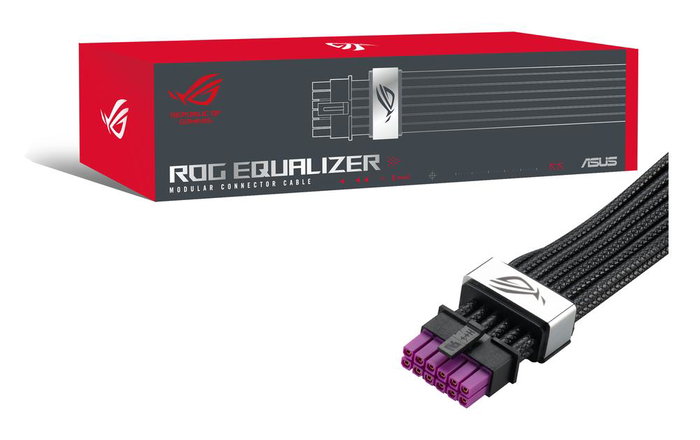 ASUS ROG-EQUALIZER Câble PCI Express 4.0 16 Pins - 0,75 m - Connecteurs PCI-E x16 Gen 4.0 - Contacts Dorés - Noir