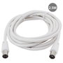 GSC Evolution Câble coaxial TV 2,5m Mâle-Femelle Blanc