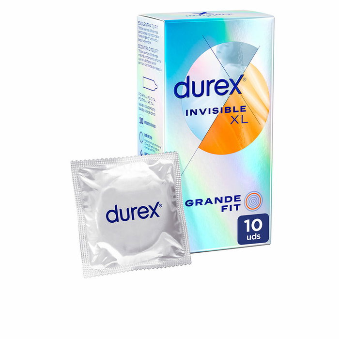 Durex Invisible XL Préservatifs Ultra Fins (10 unités)