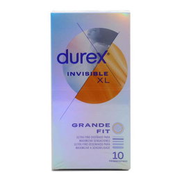 Durex Invisible Extra XL, préservatifs grande taille, 10 unités