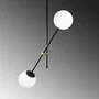 Opviq Lampe Suspendue Lanus Métal/Verre Blanc/Noir 2xE27 OPV-892OPV1931