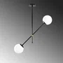 Opviq Lampe Suspendue Lanus Métal/Verre Blanc/Noir 2xE27 OPV-892OPV1931