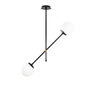 Opviq Lampe à suspension Lanus Blanc/Noir en métal et verre