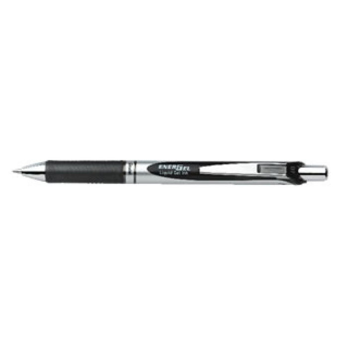 Pentel EnerGel Roller à encre gel Noire BL77-AO (BL77AO) - Stylo à bille rechargeable