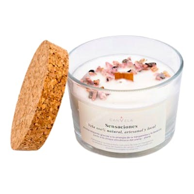 CANVELA Bougie Parfumée Sensations à l'Huile Essentielle de Bergamote CANVELA Bougie Parfumée Sensations à l'Huile Essentielle de Bergamote