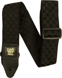 Ernie Ball Sangle Jacquard pour Guitare/Basse - Black Checkers