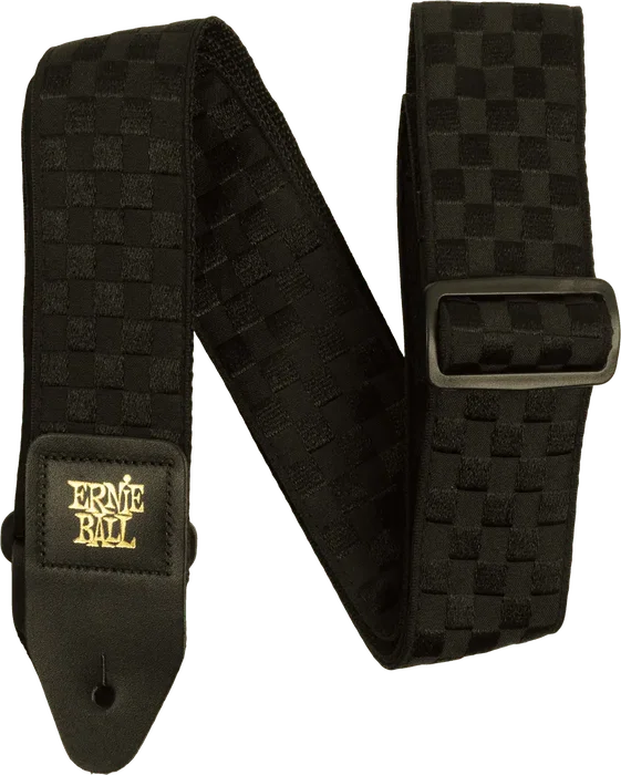 Ernie Ball Sangle Jacquard pour Guitare/Basse - Black Checkers Ernie Ball Sangle Jacquard pour Guitare/Basse - Black Checkers