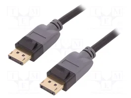 QOLTEC Câble DisplayPort 1.3, 8K, HBR3, UHD 4320p, 2m, Noir