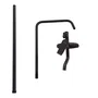 Ensemble de Douche Monocommande Noir avec Flexible, Barre et Pommeau - Laiton/Zinc, ABS, Acier Inoxydable - QLI-FA-3019