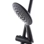 Ensemble de Douche Monocommande Noir avec Flexible, Barre et Pommeau - Laiton/Zinc, ABS, Acier Inoxydable - QLI-FA-3019