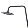 Ensemble de Douche Monocommande Noir avec Flexible, Barre et Pommeau - Laiton/Zinc, ABS, Acier Inoxydable - QLI-FA-3019